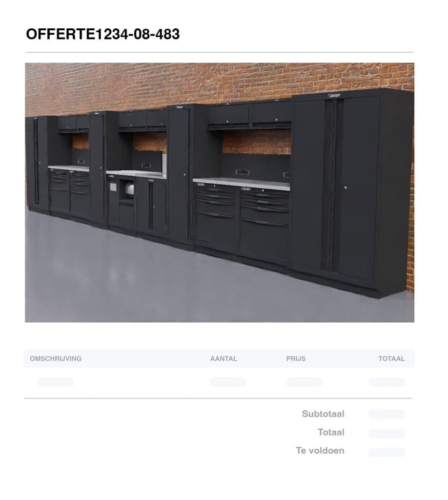 Configurator met offerte voor complexe producten in een B2B webshop