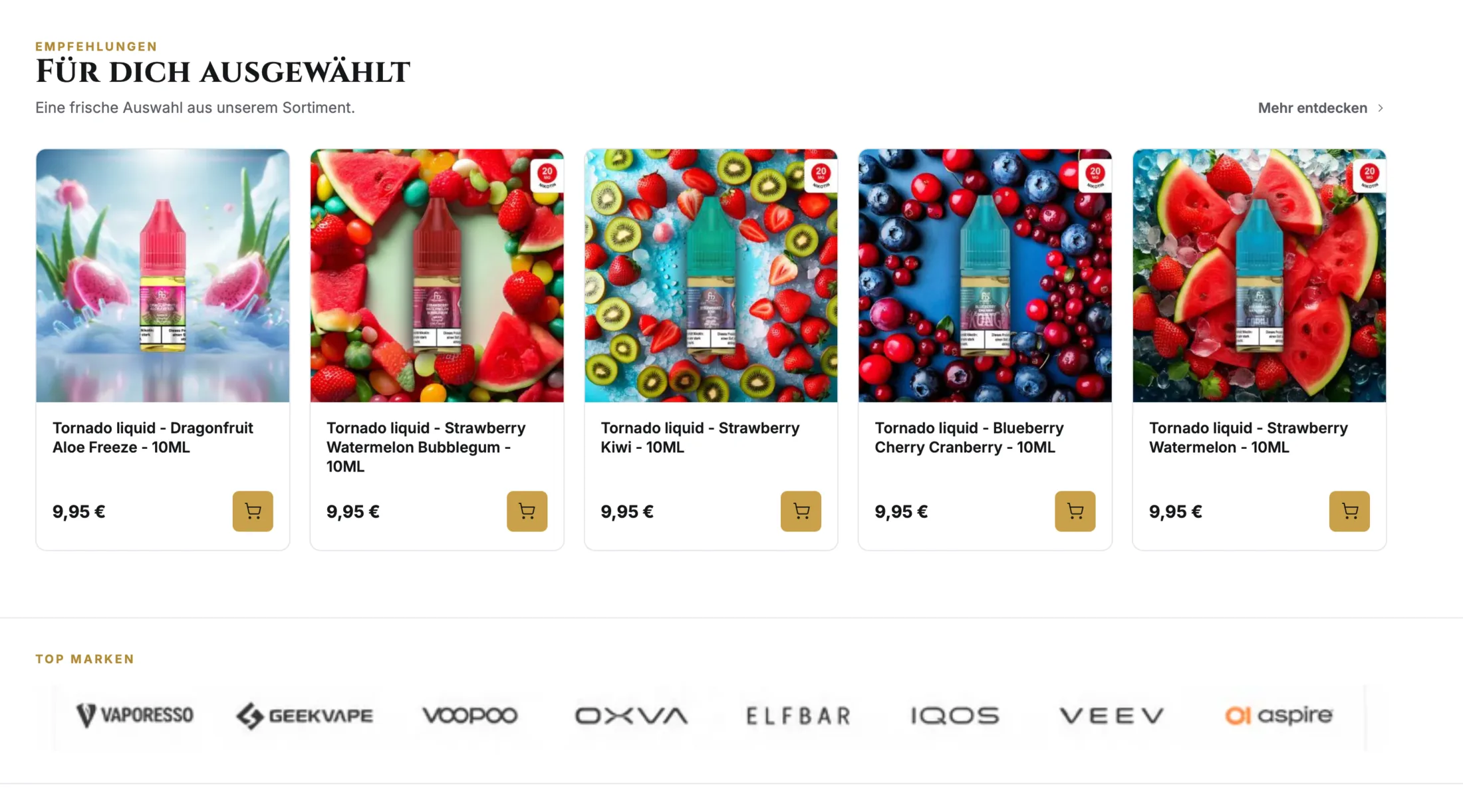 Aanbevolen producten in de Master Vape webshop