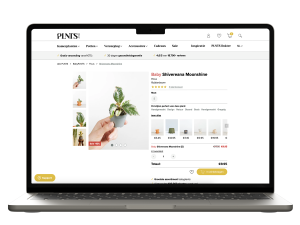 PLNTS webshop op laptop